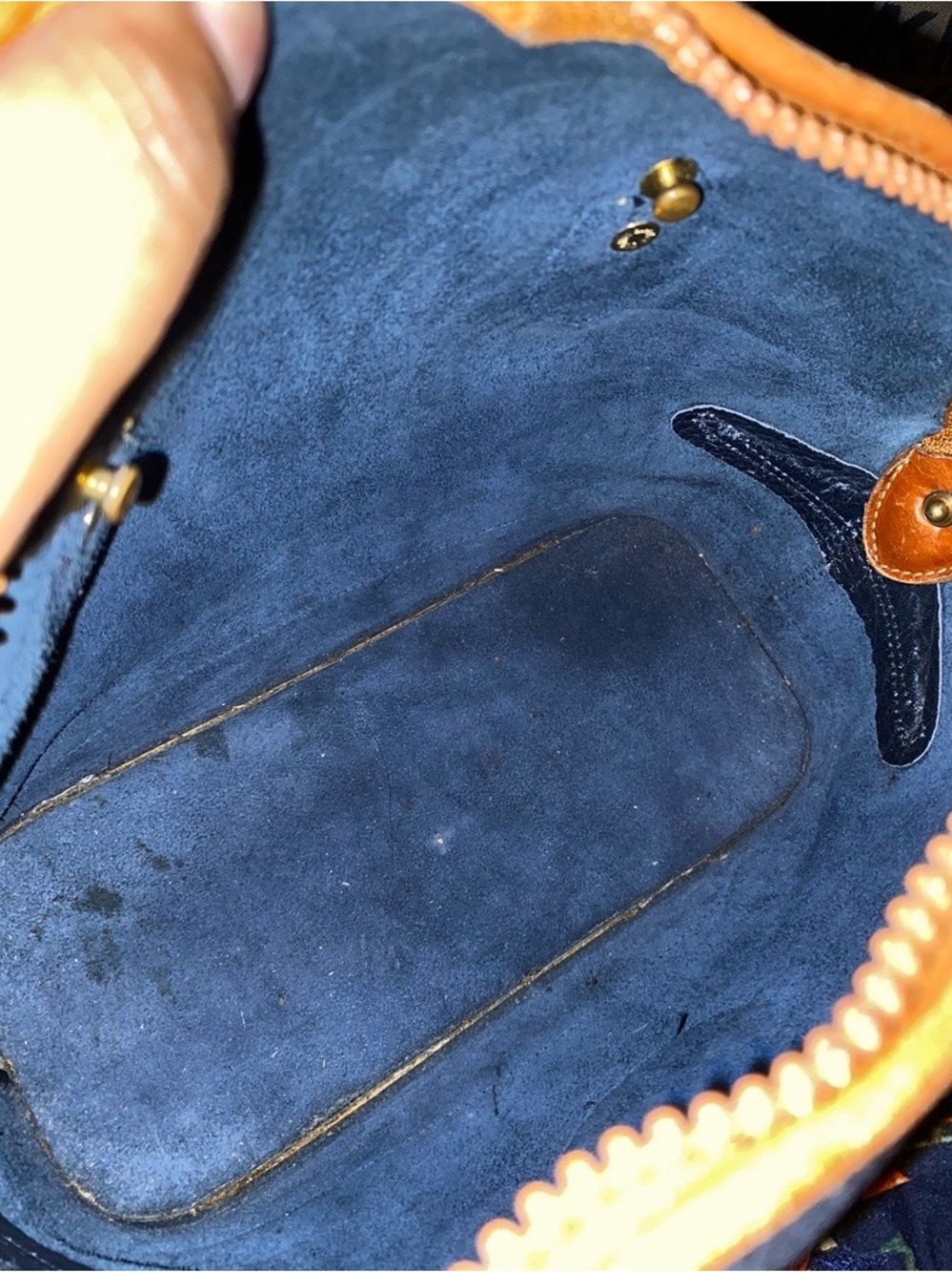 Dooney & Bourke Black Pebbled Leather Satchel with Brown Trim and Gold Hardware - Picture 6 of 8